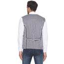 Veera Paridhaan Cotton Poly Striped Waist Coat for Men-21