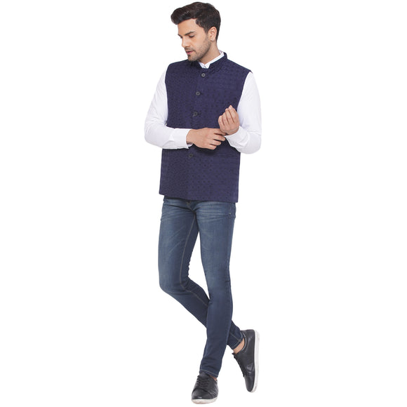 Veera Paridhaan Rayon Sequence Nehru Jacket for Men