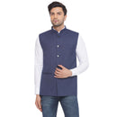 Veera Paridhaan Slub Solid Nehru Jacket for Men-1