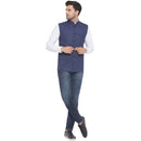 Veera Paridhaan Slub Solid Nehru Jacket for Men-5