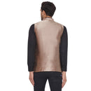Veera Paridhaan Slub Solid Nehru Jacket for Men-9