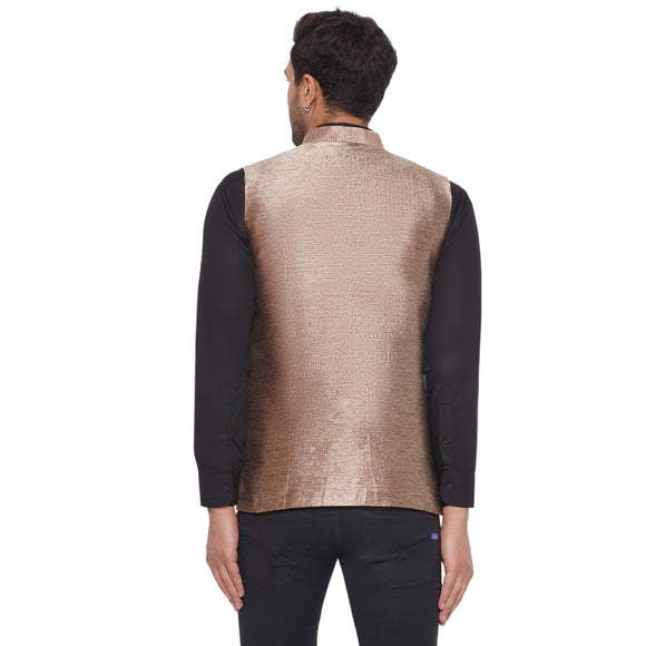 Veera Paridhaan Slub Solid Nehru Jacket for Men