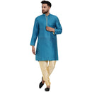 Veera Paridhaan Men's Ethnic Jacquard Full Sleeve Printed Long kurta Set-5