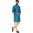 Veera Paridhaan Men's Ethnic Jacquard Full Sleeve Printed Long kurta Set-28