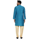 Veera Paridhaan Men's Ethnic Jacquard Full Sleeve Printed Long kurta Set-43