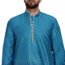 Veera Paridhaan Men's Ethnic Jacquard Full Sleeve Printed Long kurta Set-40