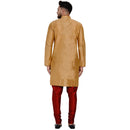 Veera Paridhaan Men's Ethnic Jacquard Full Sleeve Printed Long kurta Set-42