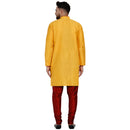 Veera Paridhaan Men's Ethnic Jacquard Full Sleeve Printed Long kurta Set-31