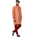 Veera Paridhaan Men's Ethnic Jacquard Full Sleeve Printed Long kurta Set-22