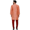 Veera Paridhaan Men's Ethnic Jacquard Full Sleeve Printed Long kurta Set-37