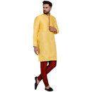 Veera Paridhaan Men's Ethnic Jacquard Full Sleeve Printed Long kurta Set-12