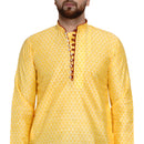 Veera Paridhaan Men's Ethnic Jacquard Full Sleeve Printed Long kurta Set-45