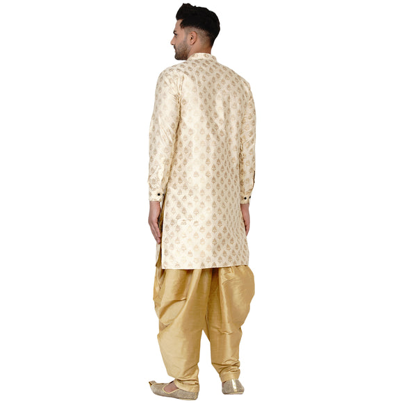 Veera Paridhaan Men's Banarasi Full Sleeve Printed long Straight kurta