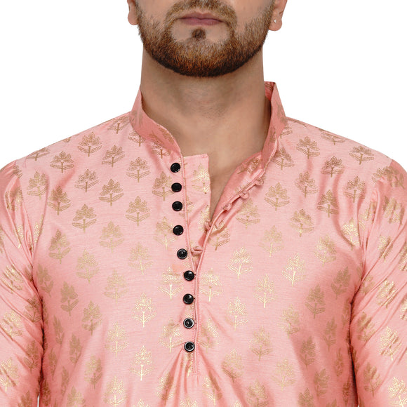 Veera Paridhaan Men's Banarasi Full Sleeve Printed long Straight kurta
