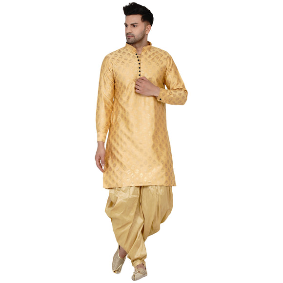 Veera Paridhaan Men's Banarasi Full Sleeve Printed long Straight kurta