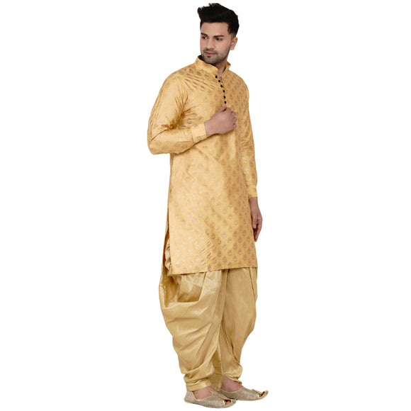 Veera Paridhaan Men's Banarasi Full Sleeve Printed long Straight kurta