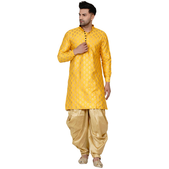 Veera Paridhaan Men's Banarasi Full Sleeve Printed long Straight kurta