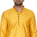 Veera Paridhaan Men's Banarasi Full Sleeve Printed long Straight kurta-61
