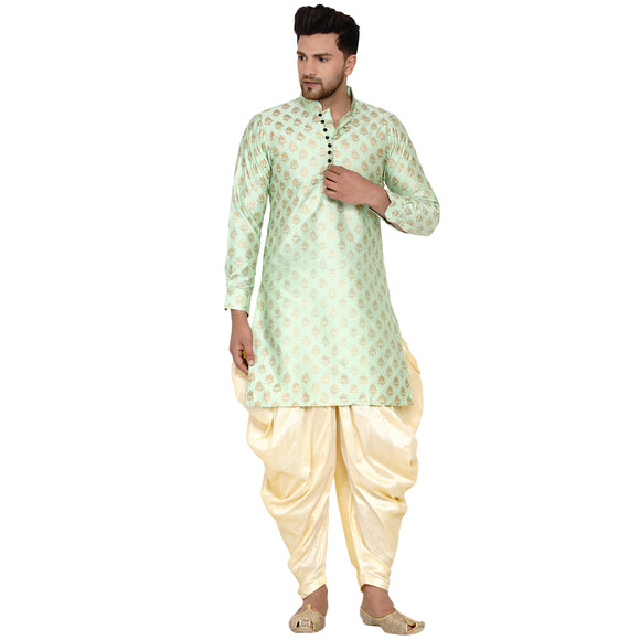 Veera Paridhaan Men's Banarasi Full Sleeve Printed long Straight kurta