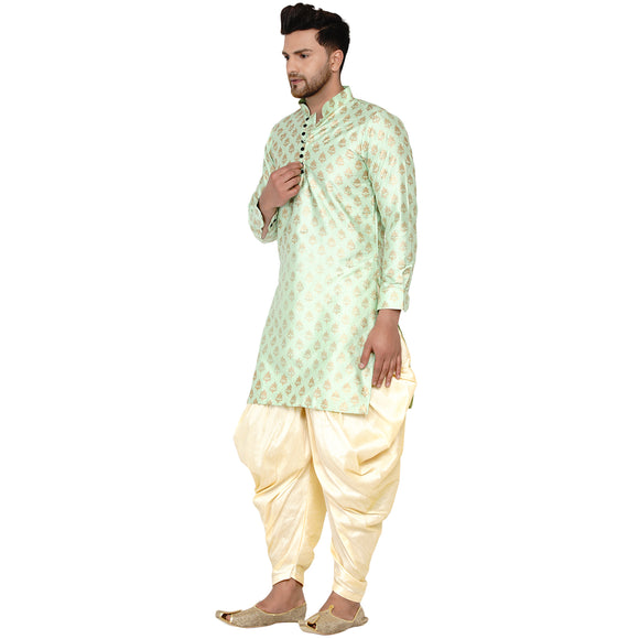 Veera Paridhaan Men's Banarasi Full Sleeve Printed long Straight kurta