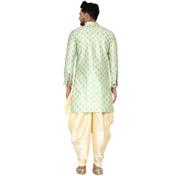 Veera Paridhaan Men's Banarasi Full Sleeve Printed long Straight kurta