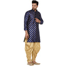 Veera Paridhaan Men's Banarasi Full Sleeve Printed long Straight kurta-15