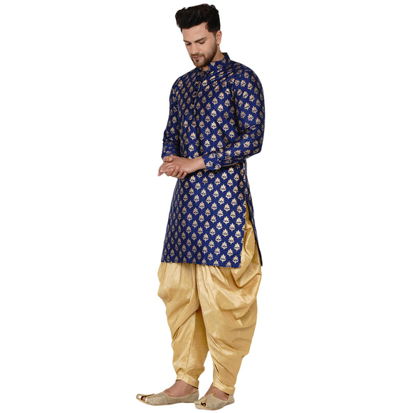 Veera Paridhaan Men's Banarasi Full Sleeve Printed long Straight kurta