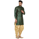 Veera Paridhaan Men's Banarasi Full Sleeve Printed long Straight kurta-19