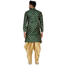 Veera Paridhaan Men's Banarasi Full Sleeve Printed long Straight kurta-46