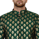 Veera Paridhaan Men's Banarasi Full Sleeve Printed long Straight kurta-63