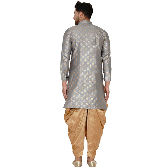 Veera Paridhaan Men's Banarasi Full Sleeve Printed long Straight kurta