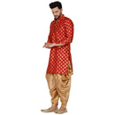 Veera Paridhaan Men's Banarasi Full Sleeve Printed long Straight kurta-30