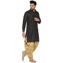 Veera Paridhaan Men's Banarasi Full Sleeve Printed long Straight kurta-25