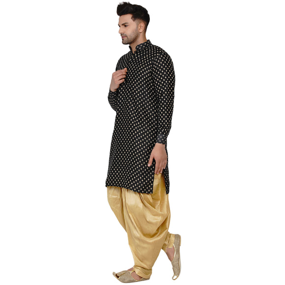Veera Paridhaan Men's Banarasi Full Sleeve Printed long Straight kurta