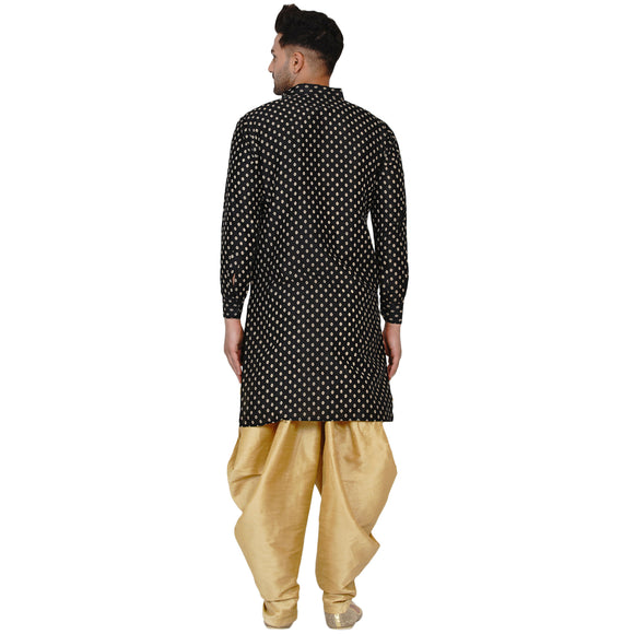 Veera Paridhaan Men's Banarasi Full Sleeve Printed long Straight kurta