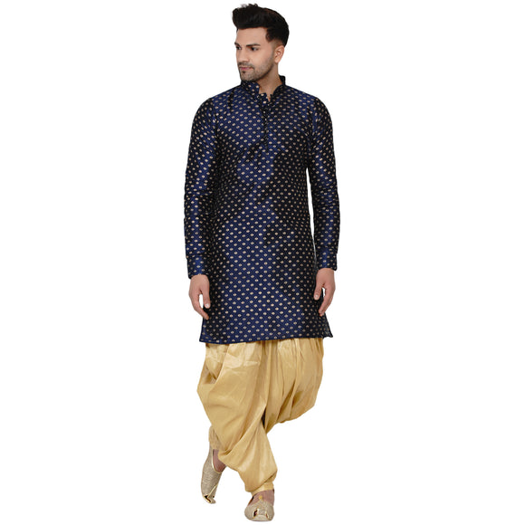 Veera Paridhaan Men's Banarasi Full Sleeve Printed long Straight kurta