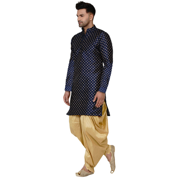 Veera Paridhaan Men's Banarasi Full Sleeve Printed long Straight kurta