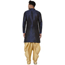 Veera Paridhaan Men's Banarasi Full Sleeve Printed long Straight kurta-49