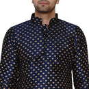 Veera Paridhaan Men's Banarasi Full Sleeve Printed long Straight kurta-64