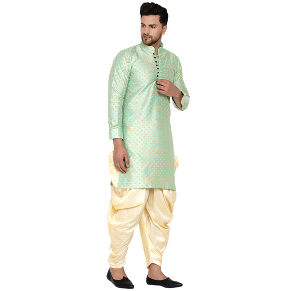 Veera Paridhaan Men's Banarasi Full Sleeve Printed long Straight kurta