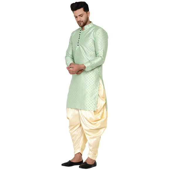 Veera Paridhaan Men's Banarasi Full Sleeve Printed long Straight kurta
