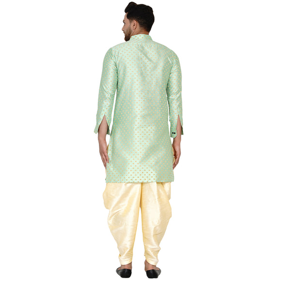 Veera Paridhaan Men's Banarasi Full Sleeve Printed long Straight kurta