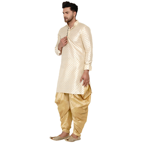 Veera Paridhaan Men's Banarasi Full Sleeve Printed long Straight kurta