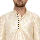 Veera Paridhaan Men's Banarasi Full Sleeve Printed long Straight kurta-59