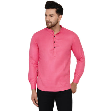 Veera Paridhaan Men's Cotton Khadi Full Sleeve Short kurta - 0