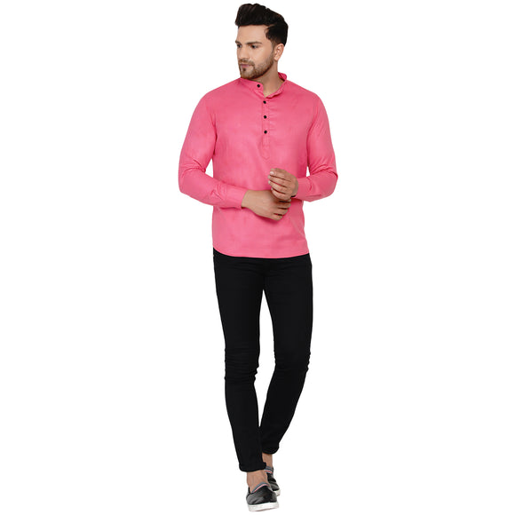 Veera Paridhaan Men's Cotton Khadi Full Sleeve Short kurta