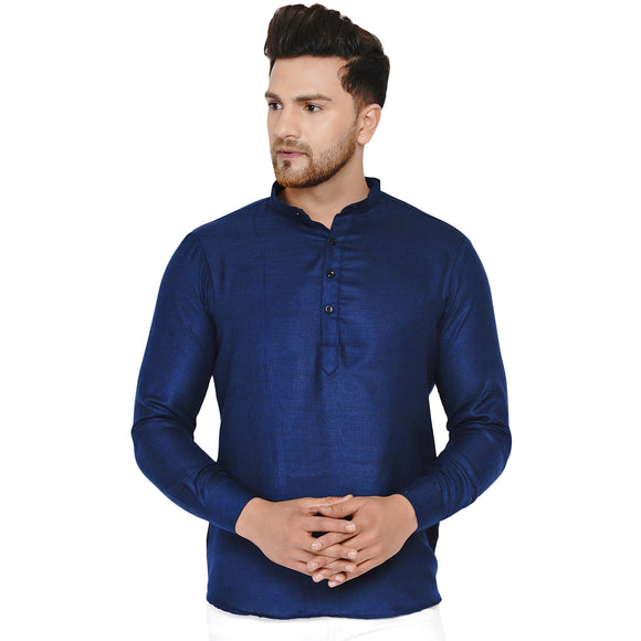 Veera Paridhaan Men's Cotton Khadi Full Sleeve Short kurta