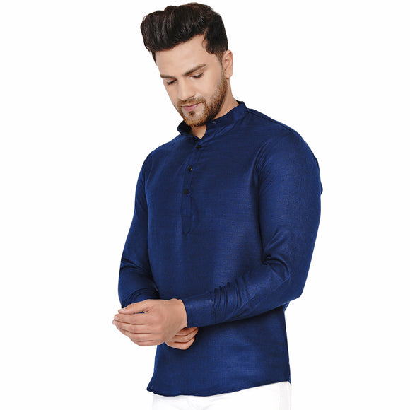 Veera Paridhaan Men's Cotton Khadi Full Sleeve Short kurta