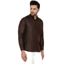 Veera Paridhaan Men's Cotton Khadi Full Sleeve Short kurta-11