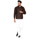 Veera Paridhaan Men's Cotton Khadi Full Sleeve Short kurta-23